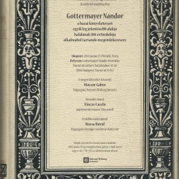 Gottermayer Nándor, a hazai könyvkötészet egyik legjelentősebb alakja halálának 100. évfordulója