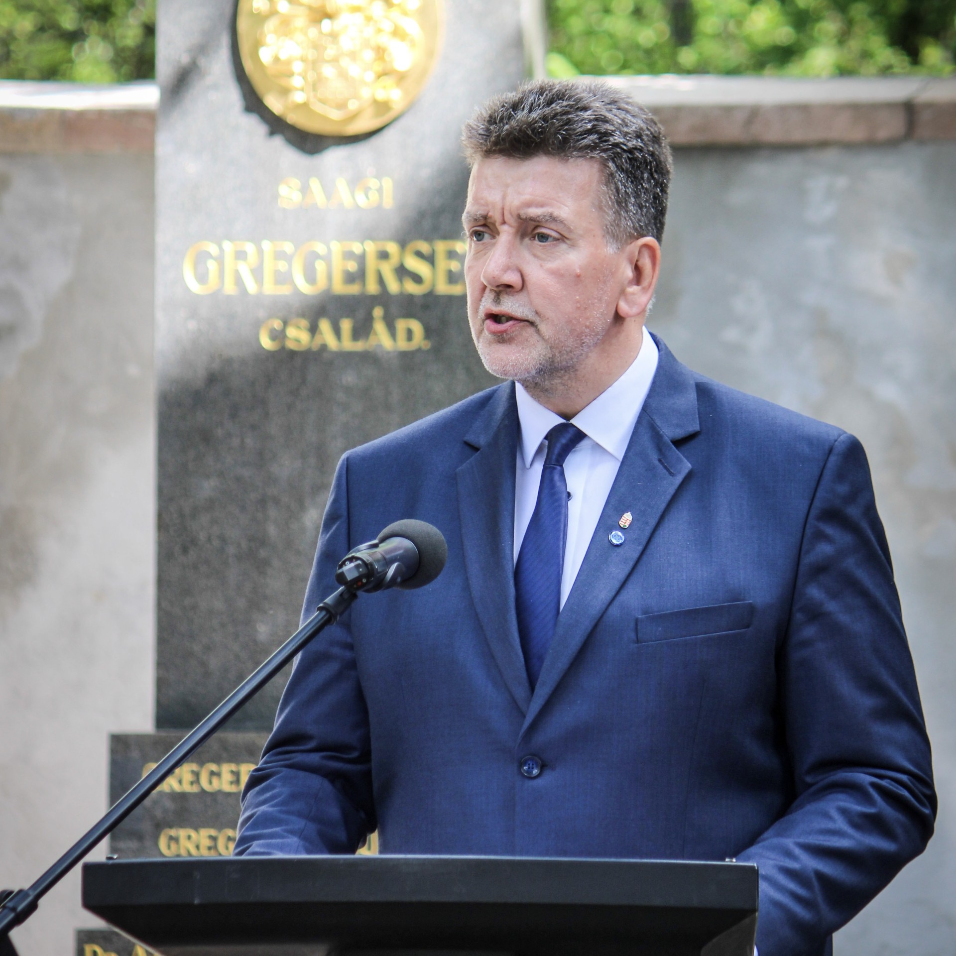 Gregersen Gudbrand építőmesterre emlékeztünk a Fiumei úti sírkertben